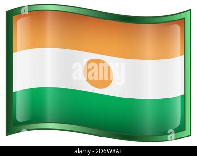 Nigerianische Flaggen-Symbol. Stockfoto