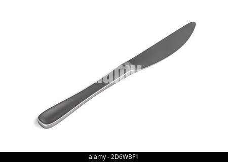 Edelstahlmesser auf weißem Hintergrund - 3D Render Stockfoto