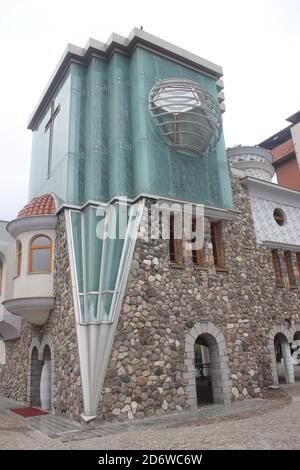 Das Gedenkhaus von Mutter Teresa in Skopje Stadt in Nordmakedonien Stockfoto