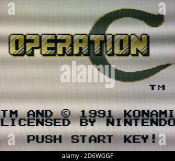 Operation C - Nintendo Gameboy Videogame - nur zur redaktionellen Verwendung Stockfoto