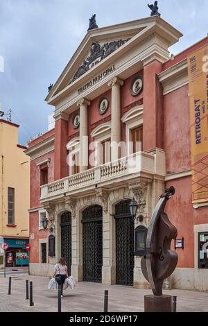 Teatro Principal, historisierendes Theater aus dem 19. Jahrhundert, das klassischen italienischen Stil imitiert. Castellon de la Plana, Spanien, Europa Stockfoto