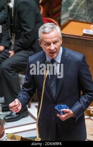 Bruno Le Maire, Ministre de l'économie et des finances, Questions au gouvernement, Assemblée Nationale, Paris, le 15 septembre 2020, Frankreich. Stockfoto