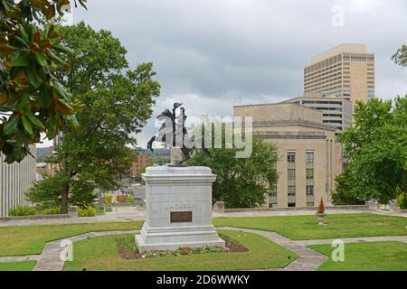 Andrew Jackson Statue im State Capitol im Zentrum von Nashville, Tennessee, USA. Stockfoto