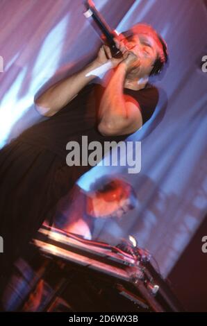 Underworld beim V2000 Festival, Chelmsford, Essex, Großbritannien. Stockfoto