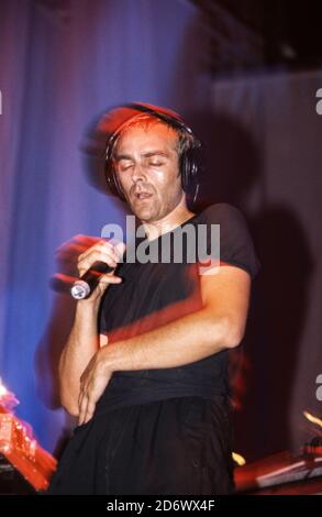 Underworld beim V2000 Festival, Chelmsford, Essex, Großbritannien. Stockfoto