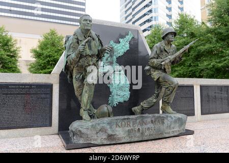 Koreanisches Kriegsdenkmal auf dem war Memorial Plaza in Nashville, Tennessee, USA. Stockfoto