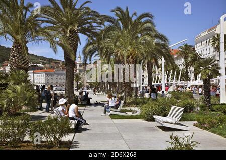 Riva Promenade in der Split. Kroatien Stockfoto
