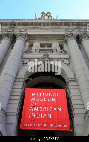 Der Haupteingang des National Museum of the American Indian, der ehemalige Alexander Hamilton U.S.Custom House.Lower Manhattan.New York City.New York.USA Stockfoto