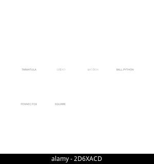 Exotische Haustiere - modernes Liniendesign Stil Ikonen gesetzt Stock Vektor