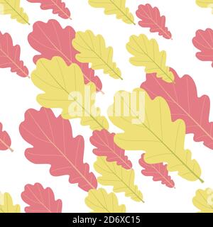 Eiche Herbst Blätter Hintergrund Stock Vektor