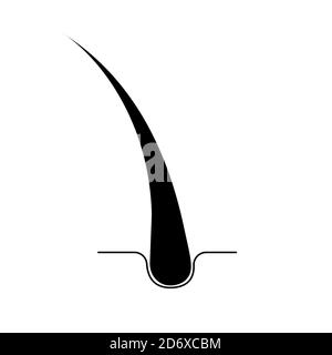 Haarspliss Symbol isolierte Vektordarstellung. Haarbehandlungssymbol auf weißem Hintergrund Stock Vektor