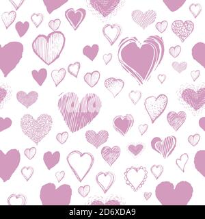 Der nahtlose Hintergrund des Herzens. Vektorgrafik Stock Vektor