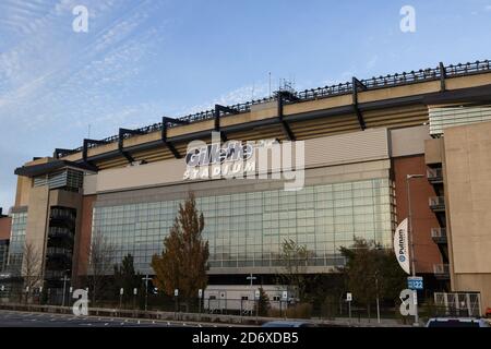 Foxborough, Vereinigte Staaten Von Amerika. Oktober 2020. Gillette Stadium in Foxborough, Massachusetts vor dem Spiel zwischen New England Revolution und Philadelphia Union. KEINE KOMMERZIELLE NUTZUNG. Morgan Tencza/SPP Kredit: SPP Sport Pressefoto. /Alamy Live Nachrichten Stockfoto