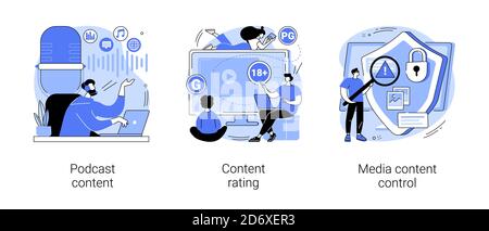 Ansprechende Marketing-abstrakte Konzept-Vektor-Illustrationen. Stock Vektor