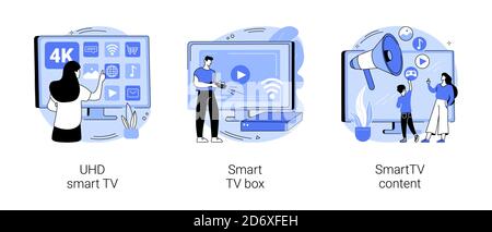 Sehen Sie TV abstrakte Konzept Vektor Illustrationen. Stock Vektor