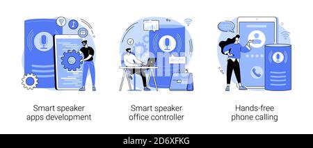 Voice Assistant abstrakte Konzept Vektor Illustrationen. Stock Vektor