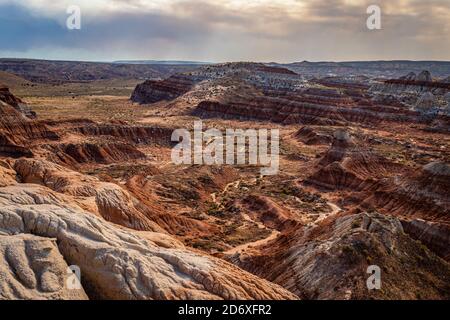 Der Toadhocker Trail führt zu einem Gebiet von Hoodoos und Ausgewogene Felsformationen durch Jahrhunderte der Erosion und ist geschaffen Teil der Grand Staircase-Escala Stockfoto