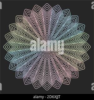 Abstrakt Regenbogen Farbe Mandala Art Design Hintergrund Stock Vektor