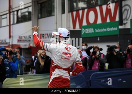 Zolder, Belgien. Oktober 2020. 18. Oktober 2020, Circuit Zolder, Zolder, DTM 2020, Zolder, 16. - 18. Oktober 2020, im Bild 3. Platz für Robert Kubica (POL # 8), ART Grand Prix weltweit Credit: dpa/Alamy Live News Stockfoto