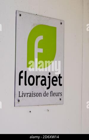 Bordeaux , Aquitaine / Frankreich - 16 10 2020 : florajet Logo und Schild Geschäft Vorderseite des Floristen Blumen Lieferladen Stockfoto