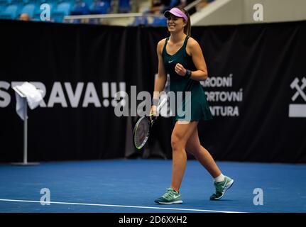 aula Badosa von Spanien im Kampf gegen Sorana Cirstea von Rumänien bei der ersten Qualifikationsrunde beim J&T 2020 Banka Ostrava Open WTA Premier Stockfoto