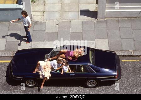 Blonde auf Blonde Jilly Johnson und Nina Carter 1979 Stockfoto