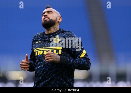Mailand (Italien), 17. oktober 2020. Arturo Vidal vom FC Internazionale während der Serie EIN Spiel zwischen FC Internazionale und AC Mailand. Stockfoto