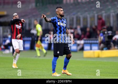 Mailand (Italien), 17. oktober 2020. Arturo Vidal vom FC Internazionale während der Serie EIN Spiel zwischen FC Internazionale und AC Mailand. Stockfoto