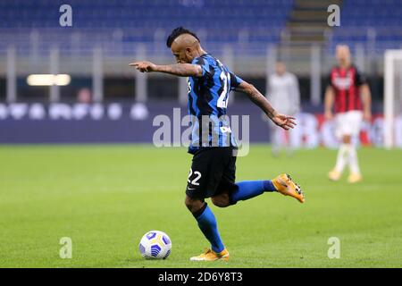 Mailand (Italien), 17. oktober 2020. Arturo Vidal vom FC Internazionale während der Serie EIN Spiel zwischen FC Internazionale und AC Mailand. Stockfoto