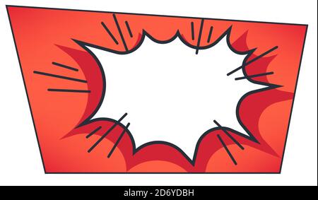 Sprechblase, die Überraschung oder Ausruf ausdrückt Stock Vektor