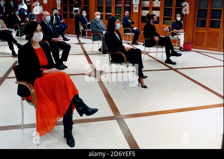 Madrid, Madrid, Spanien. Oktober 2020. Königin Letizia von Spanien nimmt am 20. Oktober 2020 an der 4. Konferenz zur Informationsbehandlung von Behinderungen am Hauptsitz der Madrider Pressevereinigung in Madrid Teil.Quelle: Jack Abuin/ZUMA Wire/Alamy Live News Stockfoto