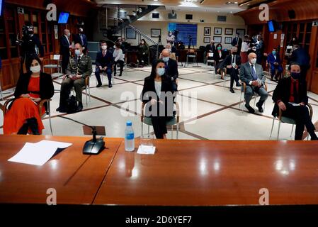 Madrid, Madrid, Spanien. Oktober 2020. Königin Letizia von Spanien nimmt am 20. Oktober 2020 an der 4. Konferenz zur Informationsbehandlung von Behinderungen am Hauptsitz der Madrider Pressevereinigung in Madrid Teil.Quelle: Jack Abuin/ZUMA Wire/Alamy Live News Stockfoto