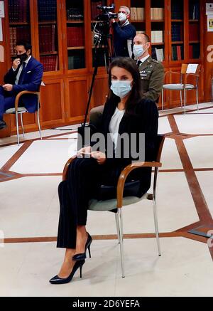 Madrid, Madrid, Spanien. Oktober 2020. Königin Letizia von Spanien nimmt am 20. Oktober 2020 an der 4. Konferenz zur Informationsbehandlung von Behinderungen am Hauptsitz der Madrider Pressevereinigung in Madrid Teil.Quelle: Jack Abuin/ZUMA Wire/Alamy Live News Stockfoto