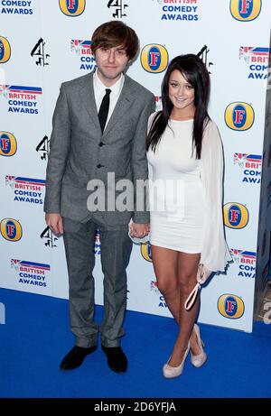 James Buckley und Clair Meek bei der Ankunft bei den British Comedy Awards in der indigO2 Arena in London. Stockfoto