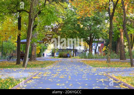 Bischkek. Oktober 2020. Das Foto vom 15. Oktober 2020 zeigt die Herbstlandschaft in Bischkek, Kirgisistan. Quelle: Roman/Xinhua/Alamy Live News Stockfoto