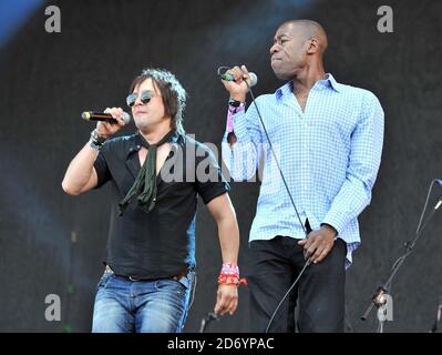 Roachford tritt mit Mike und The Mechanics beim Isle of Wight Festival im Seaclose Park in Newport auf. Stockfoto