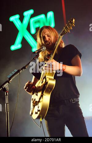 Band of Skulls beim XFM Winter Wonderland Konzert, in der O2 Brixton Academy im Süden Londons. Stockfoto