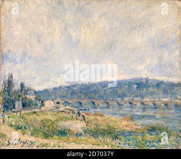 Alfred Sisley, Sèvres-Brücke, Landschaftsmalerei, 1877 Stockfoto