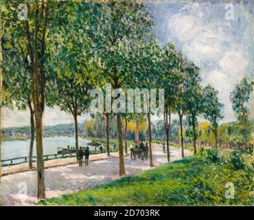 Alfred Sisley, Allée der Kastanienbäume, impressionistische Landschaftsmalerei, 1878 Stockfoto