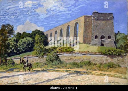 Alfred Sisley, Aquädukt in Marly, Landschaftsmalerei, 1874 Stockfoto