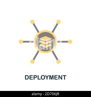 Bereitstellungssymbol. Einfaches Element aus der Sammlung von Geschäftswachstum. Creative Deployment Symbol für Web-Design, Vorlagen, Infografiken und vieles mehr Stock Vektor