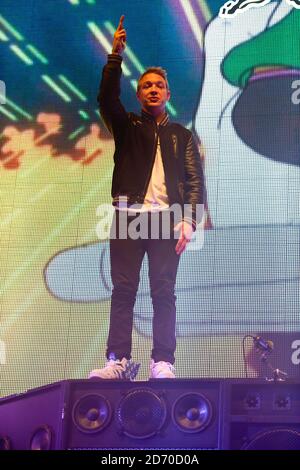 Diplo von Major Lazer beim Red Bull Culture Clash in der Wembley Arena im Norden Londons. Stockfoto