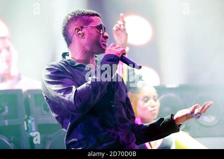 Einläuten mit Major Lazer beim Red Bull Culture Clash in der Wembley Arena im Norden Londons. Stockfoto