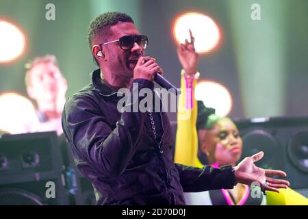 Einläuten mit Major Lazer beim Red Bull Culture Clash in der Wembley Arena im Norden Londons. Stockfoto