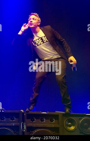 Diplo von Major Lazer beim Red Bull Culture Clash in der Wembley Arena im Norden Londons. Stockfoto