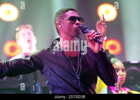 Einläuten mit Major Lazer beim Red Bull Culture Clash in der Wembley Arena im Norden Londons. Stockfoto