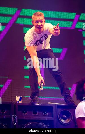 Diplo von Major Lazer beim Red Bull Culture Clash in der Wembley Arena im Norden Londons. Stockfoto