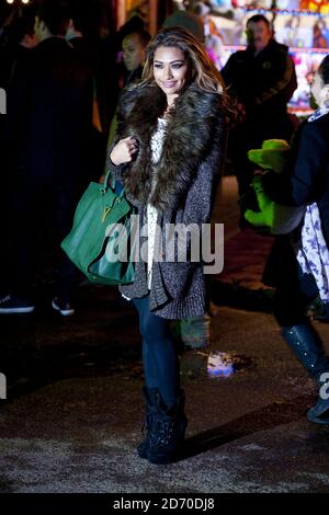 Vanessa White bei der Eröffnungsnacht des Winter Wonderland, im Hyde Park, London. Stockfoto