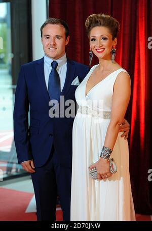 Alan Halsall und Lucy Jo Hudson kommen für die British Soap Awards 2013 bei MediaCityUK, Salford, Manchester. Stockfoto