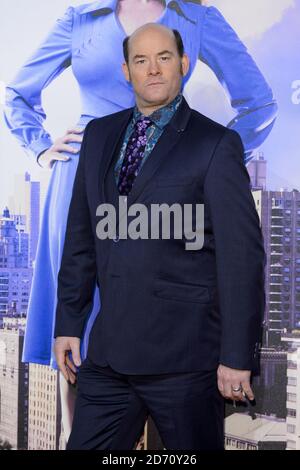 David Koechner bei der Premiere von Anchorman 2: The Legend Fortsetzung, im Vue Cinema in Leicester Square, London Stockfoto